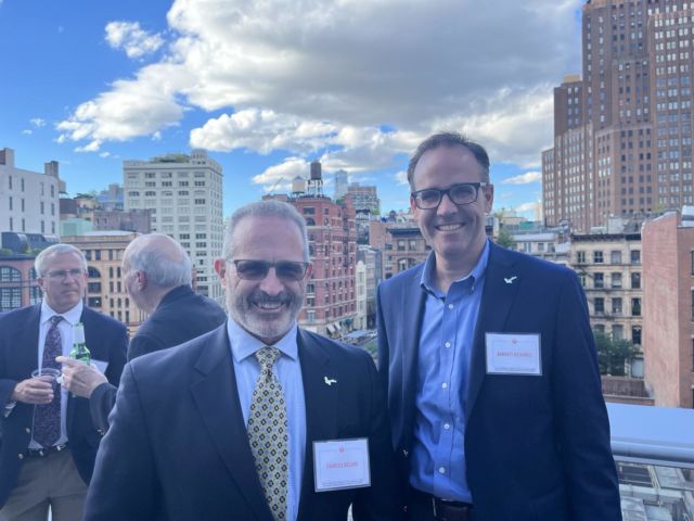 Thank you to the sponsors and presenters at the 2022 American Arbitration Association Construction Conference. HAWKs Charles Boland and Barrett Richards are pictured at the closing reception.  #HAWKSLearn #HAWKSOutandAbout